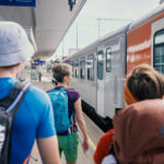 Bahn zum Berg - von hinten