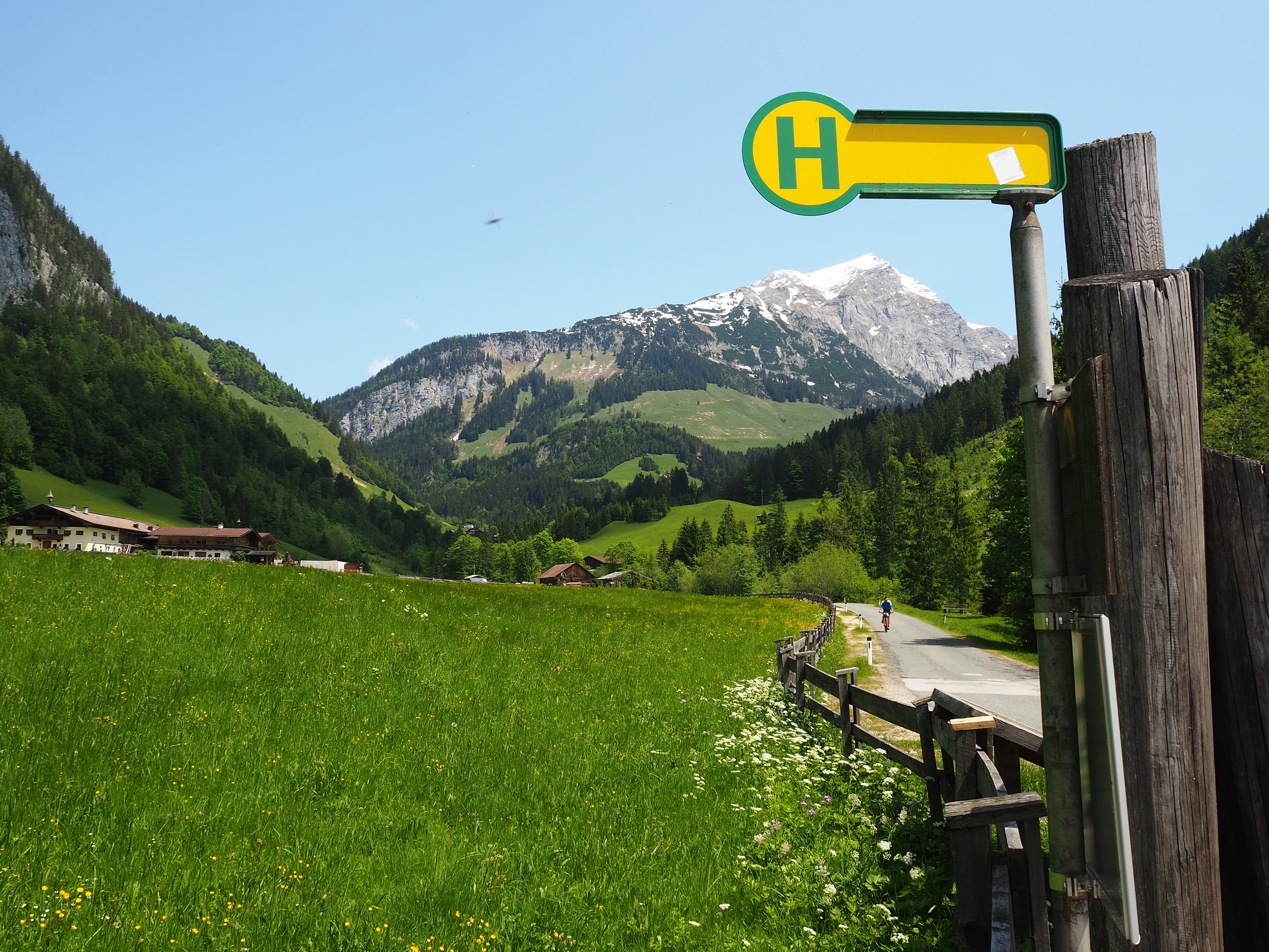 Haltestelle Hintertal, Blick zum Kammerlinghorn. Foto Stefanie Ruep