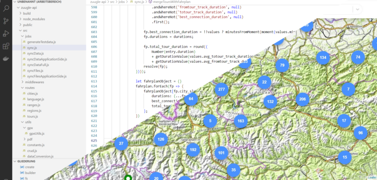Code und Karte