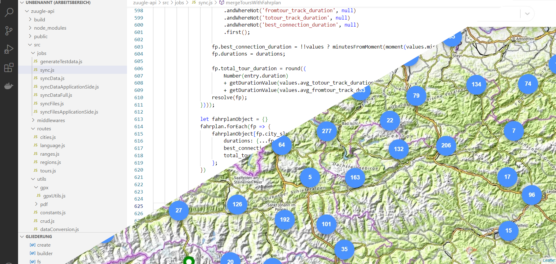 Code und Karte