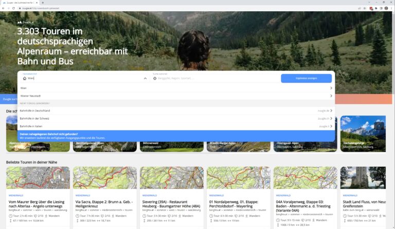 Zuugle Startseite Wien