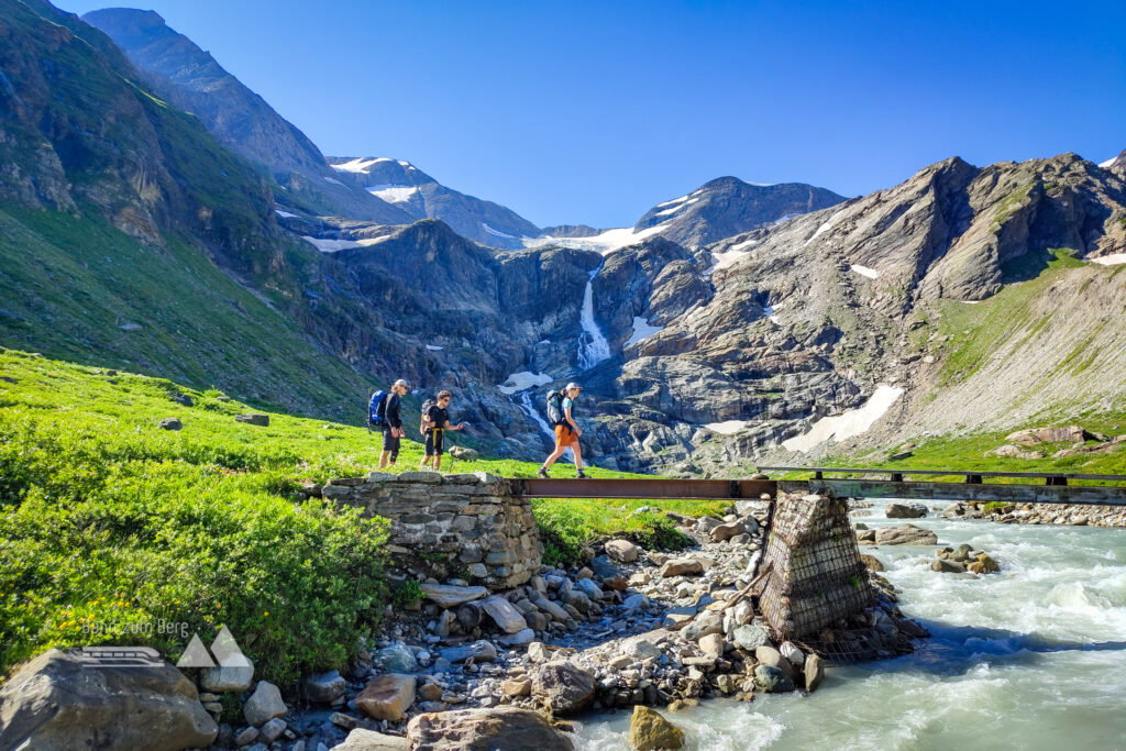Bachquerung in den Hohen Tauern.