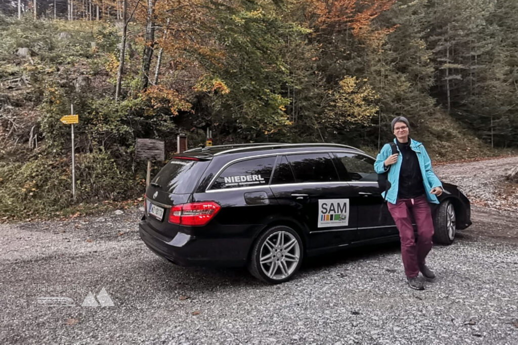 Mit dem SAM bis zum Wanderparkplatz Rote Wand im Naturpark Almenland. Foto: Alice Frischherz