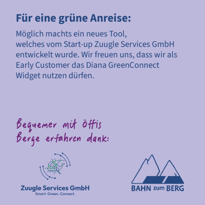 Grafik Diana Green Connect. Bahn zum Berg 