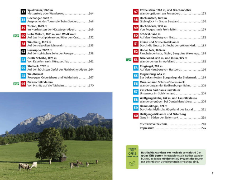 Inhaltsverzeichnis - Rother Bergverlag